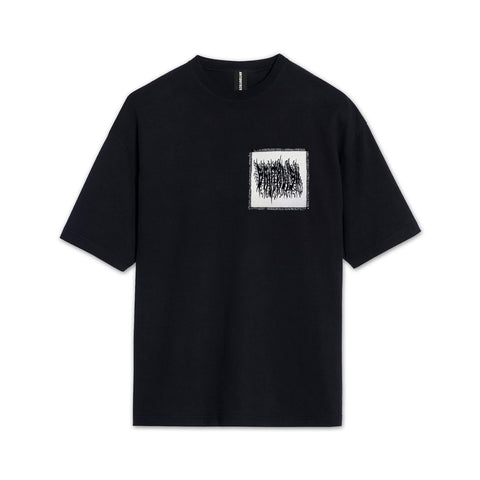 WORKING CLASS BRUTALISM PATCHED BLACK T-SHIRT