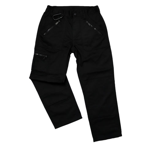 WORKING CLASS BLACK PATCHED CARGO PANTS