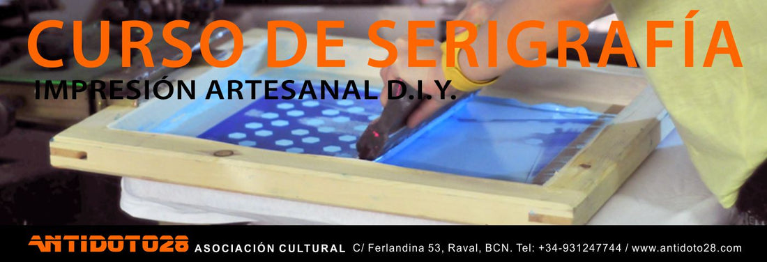curso de serigrafía artesanal en antidoto28 studio
