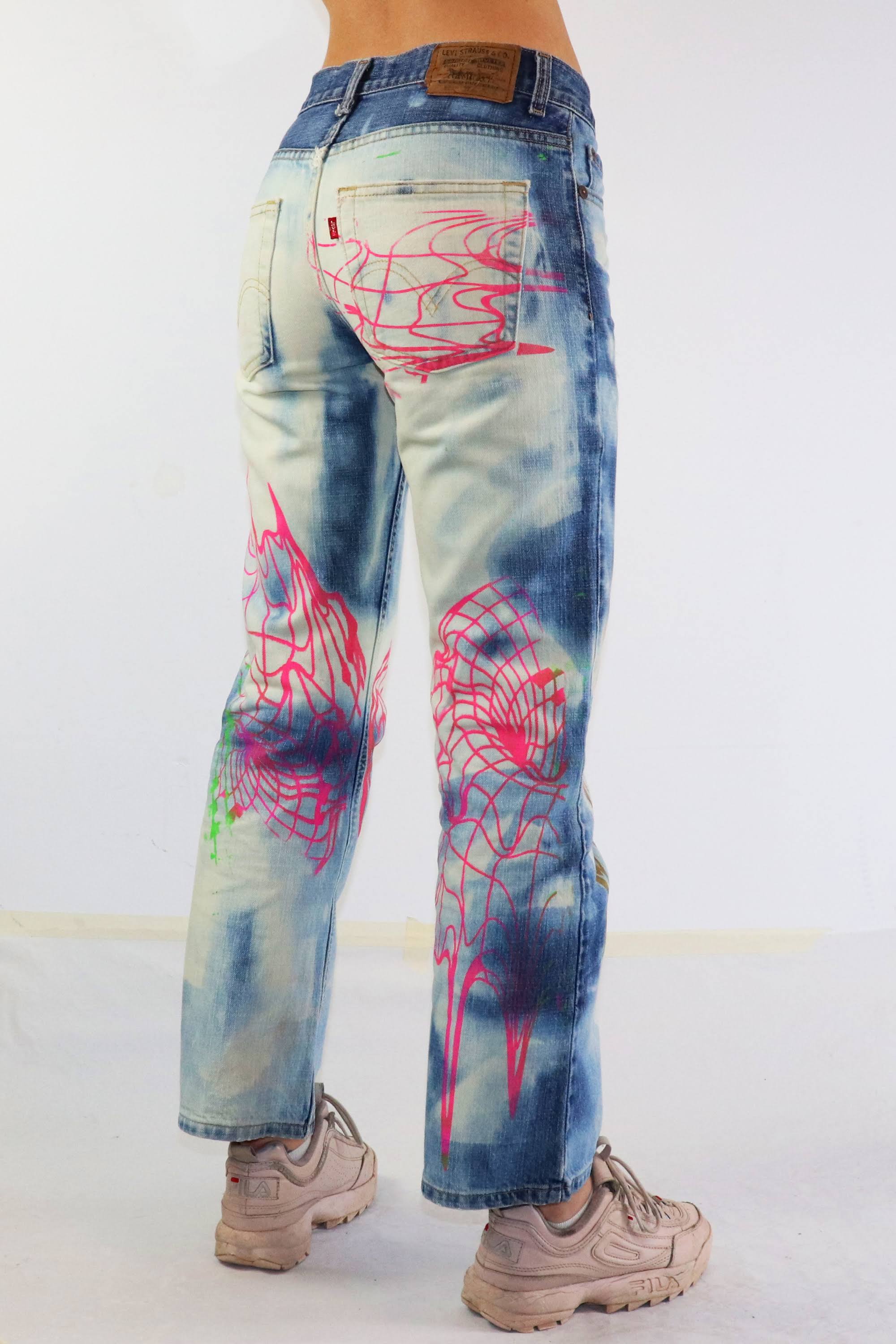 antidoto28 unique handpaint custom jeans