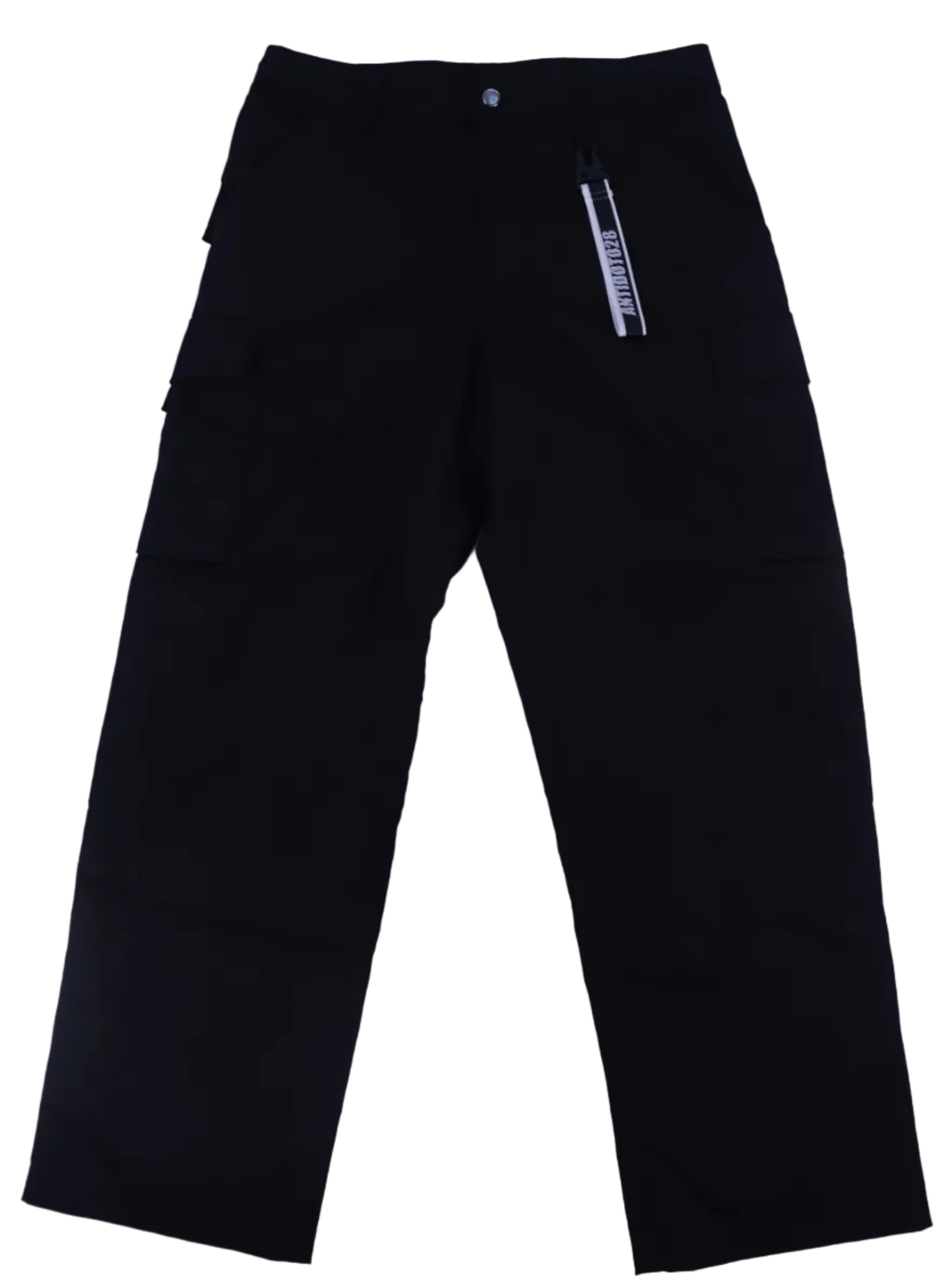 BLACK PATCHED CARGO PANTS