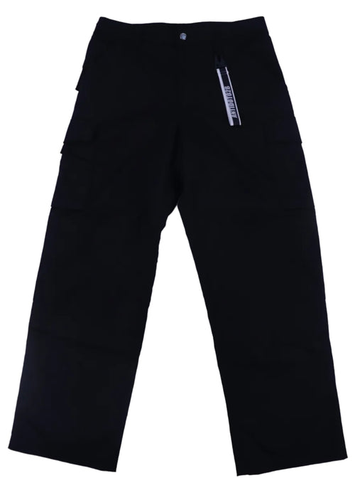 BLACK PATCHED CARGO PANTS
