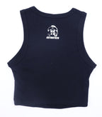 LOVE CROPPED BLACK TANK-TOP