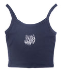 LOVE CROPPED BLACK TANK-TOP