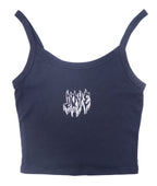 LOVE CROPPED BLACK TANK-TOP