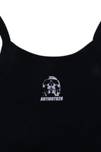 LOVE CROPPED BLACK TANK-TOP