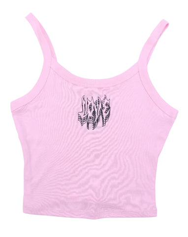 LOVE CROPPED PINK TANK-TOP