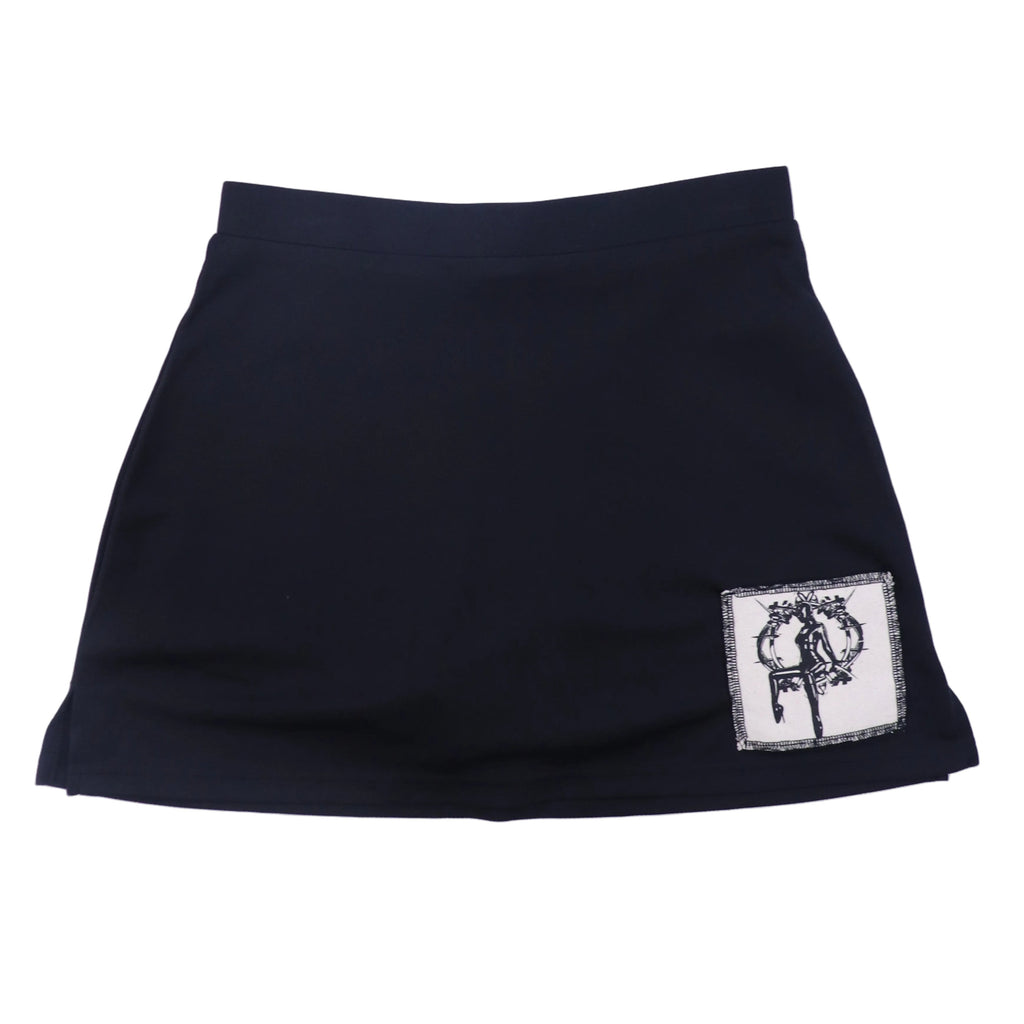 TECHNO POSE BLACK PATCHED SKIRT