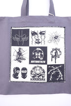 COTTON XXL PATCHED LARGE TOTE BAG