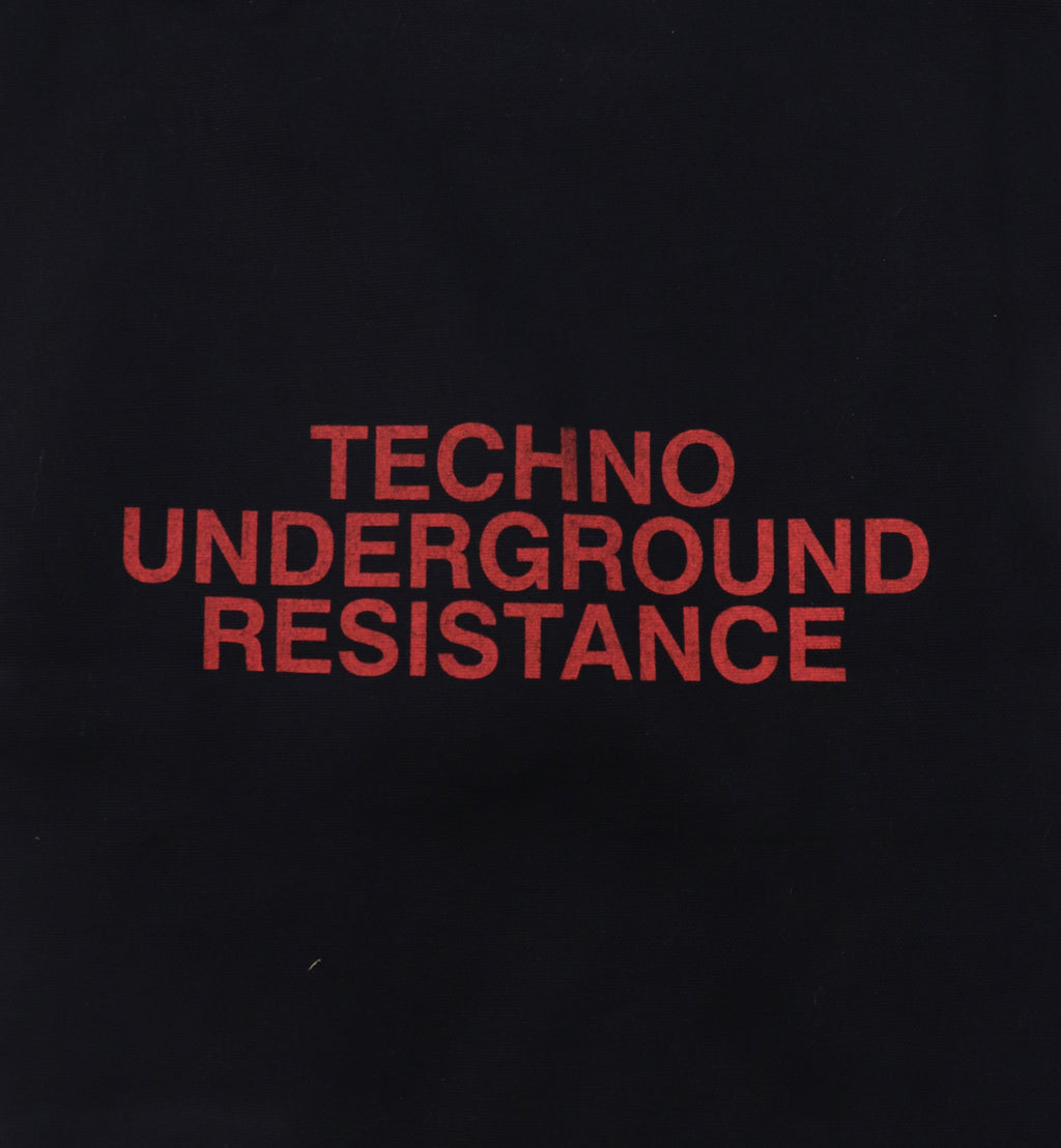 TECHNO UNDERGROUND RESISTANCE BLACK TOTE BAG
