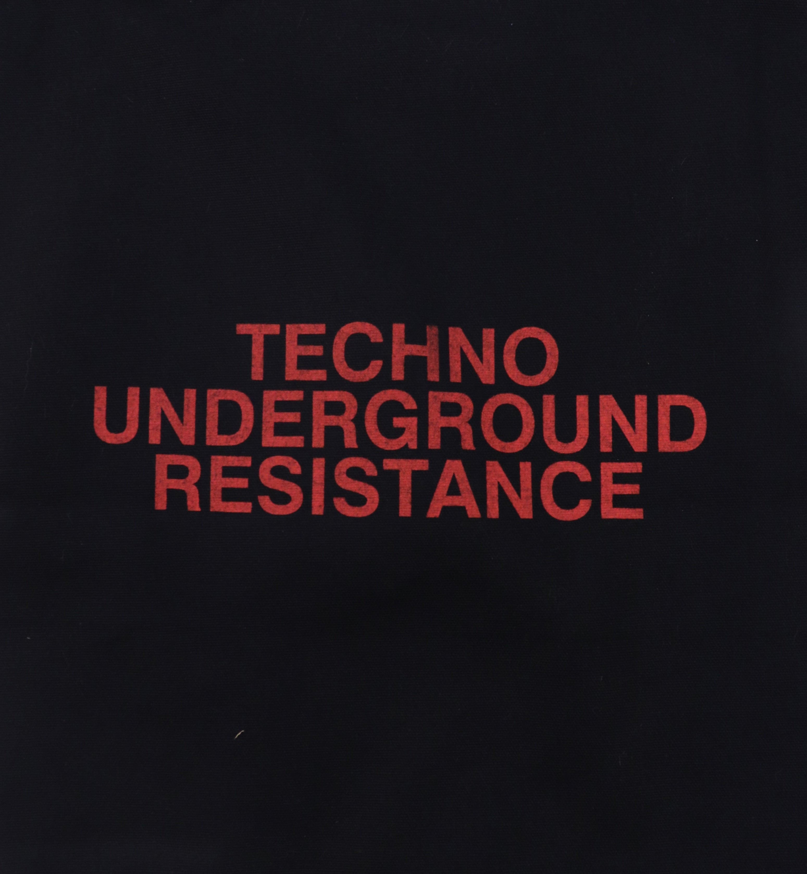 TECHNO UNDERGROUND RESISTANCE BLACK TOTE BAG