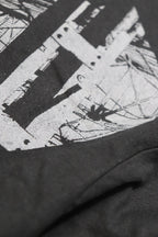 THE GOVERNMENTS ARE AGAINST US USED BLACK T-SHIRT