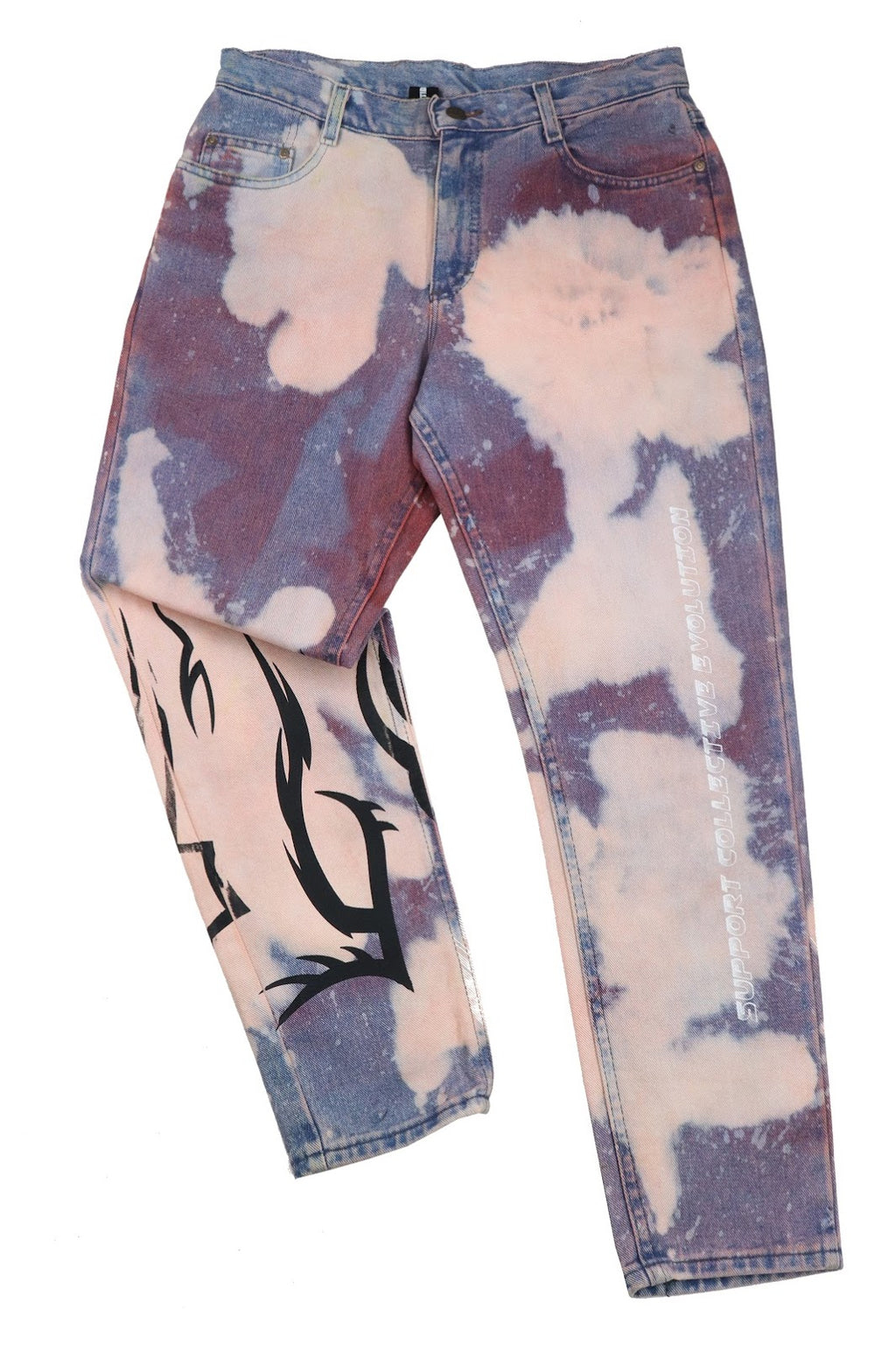 TRIBAL STAINED LEE CUSTOM JEANS