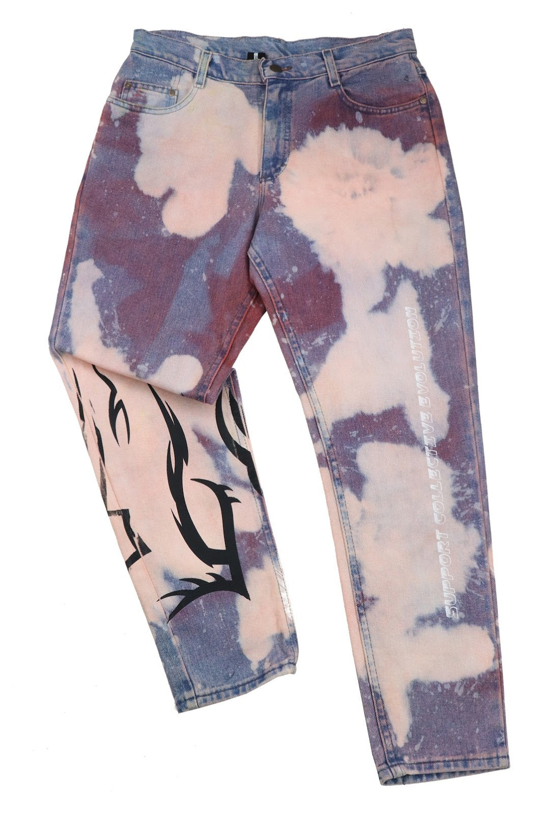TRIBAL STAINED LEE CUSTOM JEANS