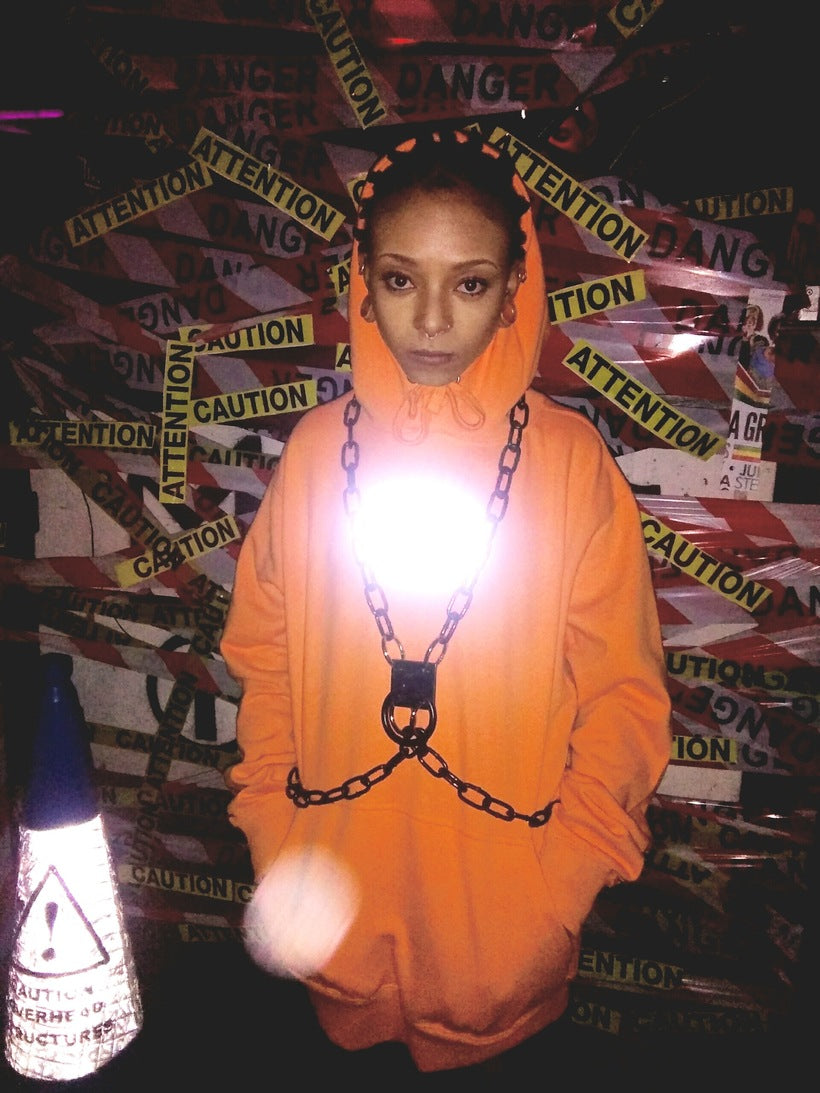 HARDCORE SYSTEM ORANGE HOODIE