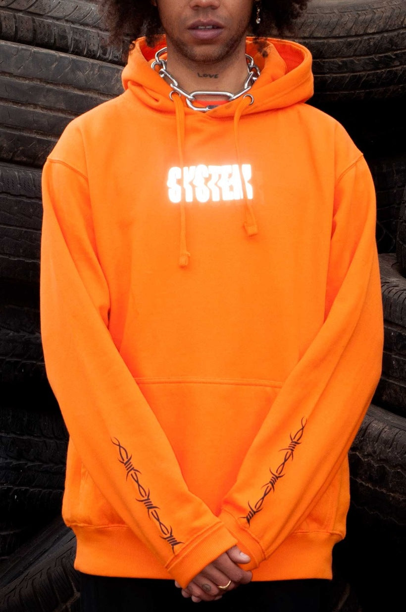 HARDCORE SYSTEM ORANGE HOODIE