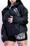 CYBER ATTACK REFLECTIVE BLACK WINDCOAT