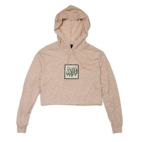 WORKING CLASS PATCHED LIGHT CROP TOP HOODIE