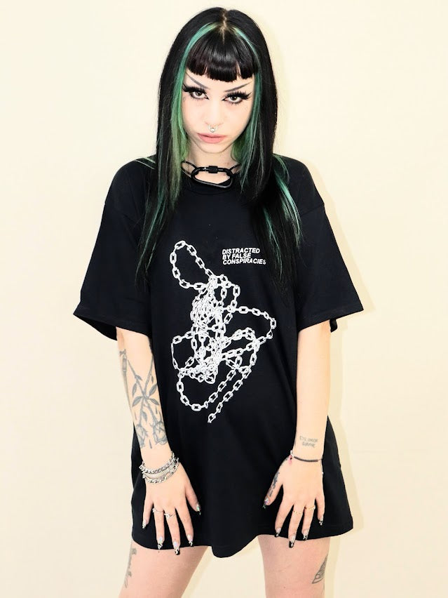 DISTRACTED T-SHIRT BLACK