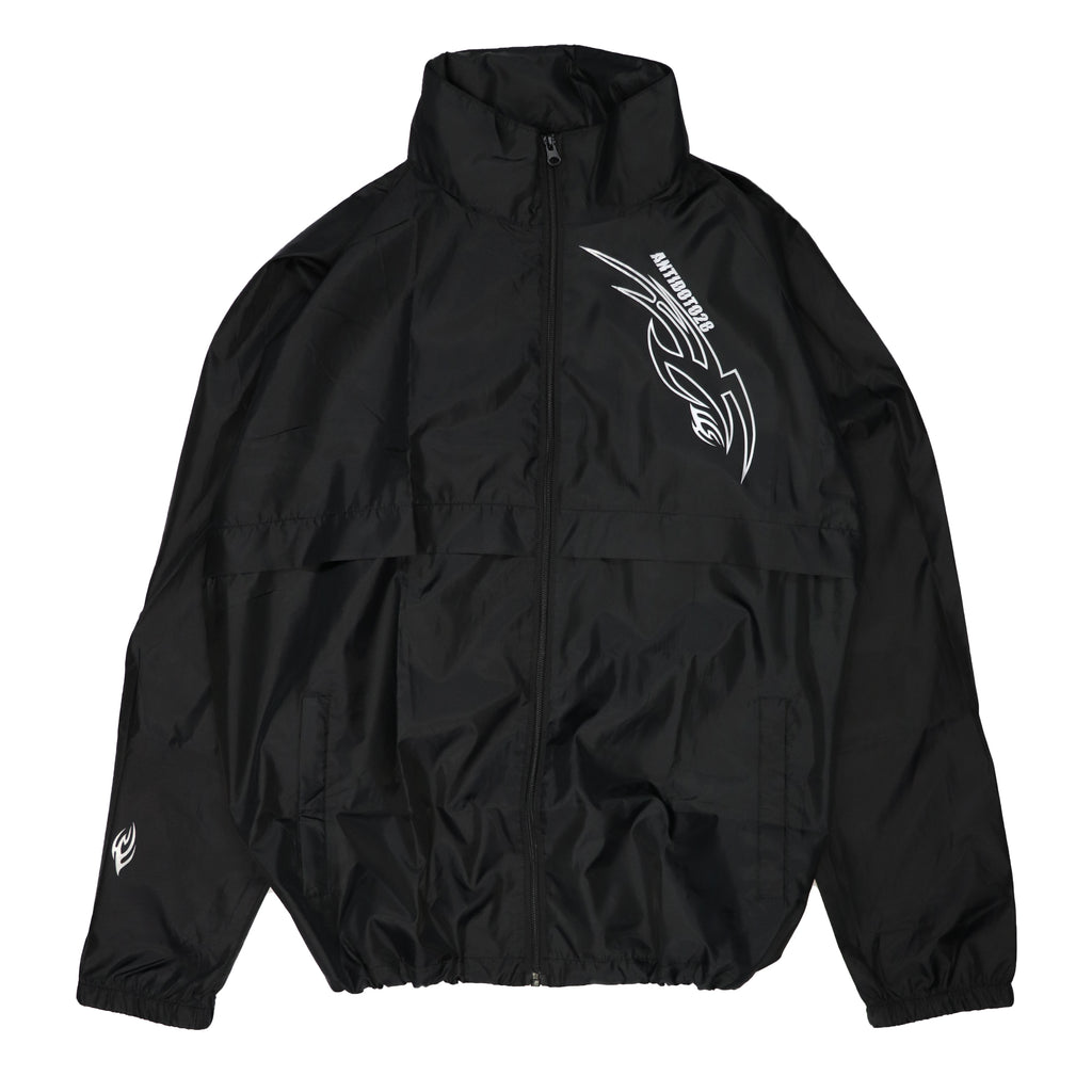 CYBER ATTACK REFLECTIVE BLACK WINDCOAT