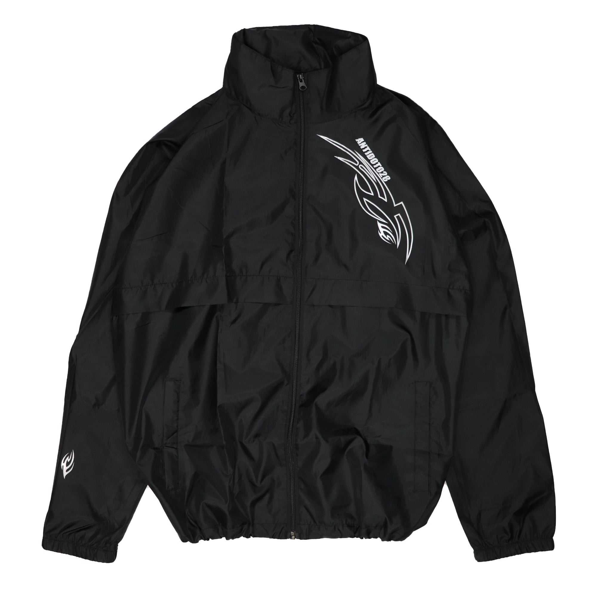CYBER ATTACK REFLECTIVE BLACK WINDCOAT