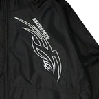 CYBER ATTACK REFLECTIVE BLACK WINDCOAT