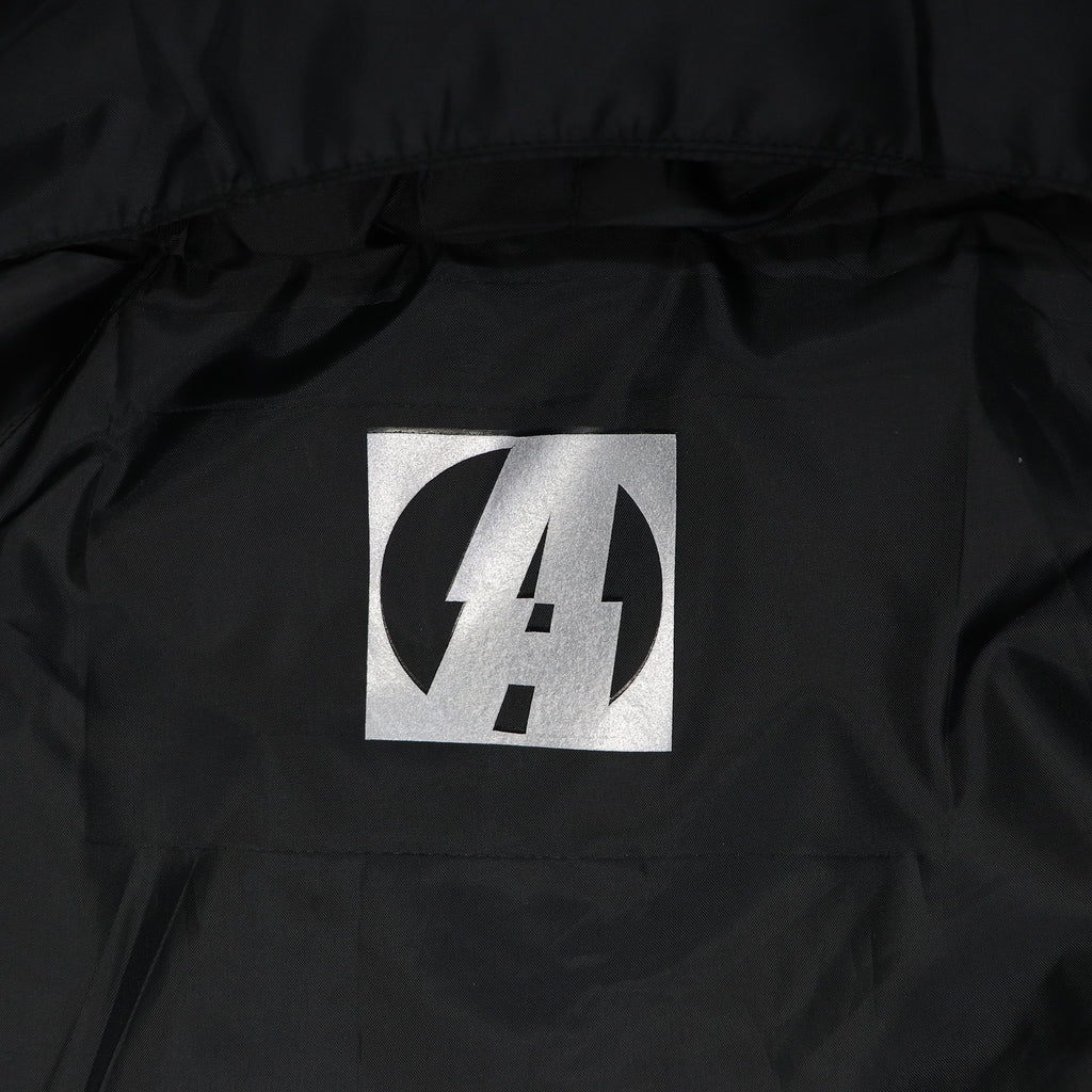 CYBER ATTACK REFLECTIVE BLACK WINDCOAT