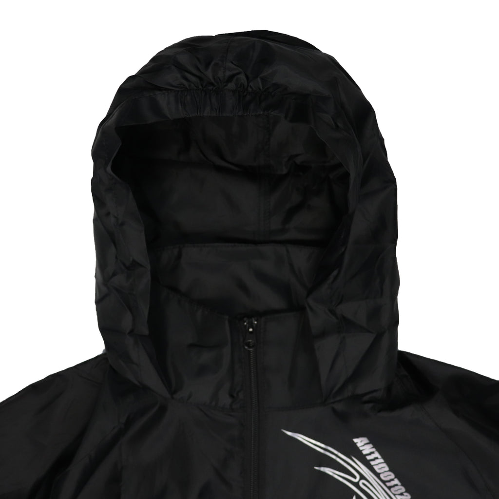 CYBER ATTACK REFLECTIVE BLACK WINDCOAT