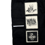 WORKING CLASS BLACK PATCHED TACTICAL SHORTS