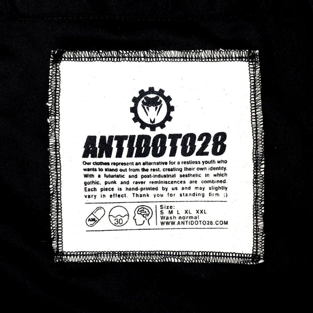 WORKING CLASS TECHNO PATCHED BLACK T-SHIRT