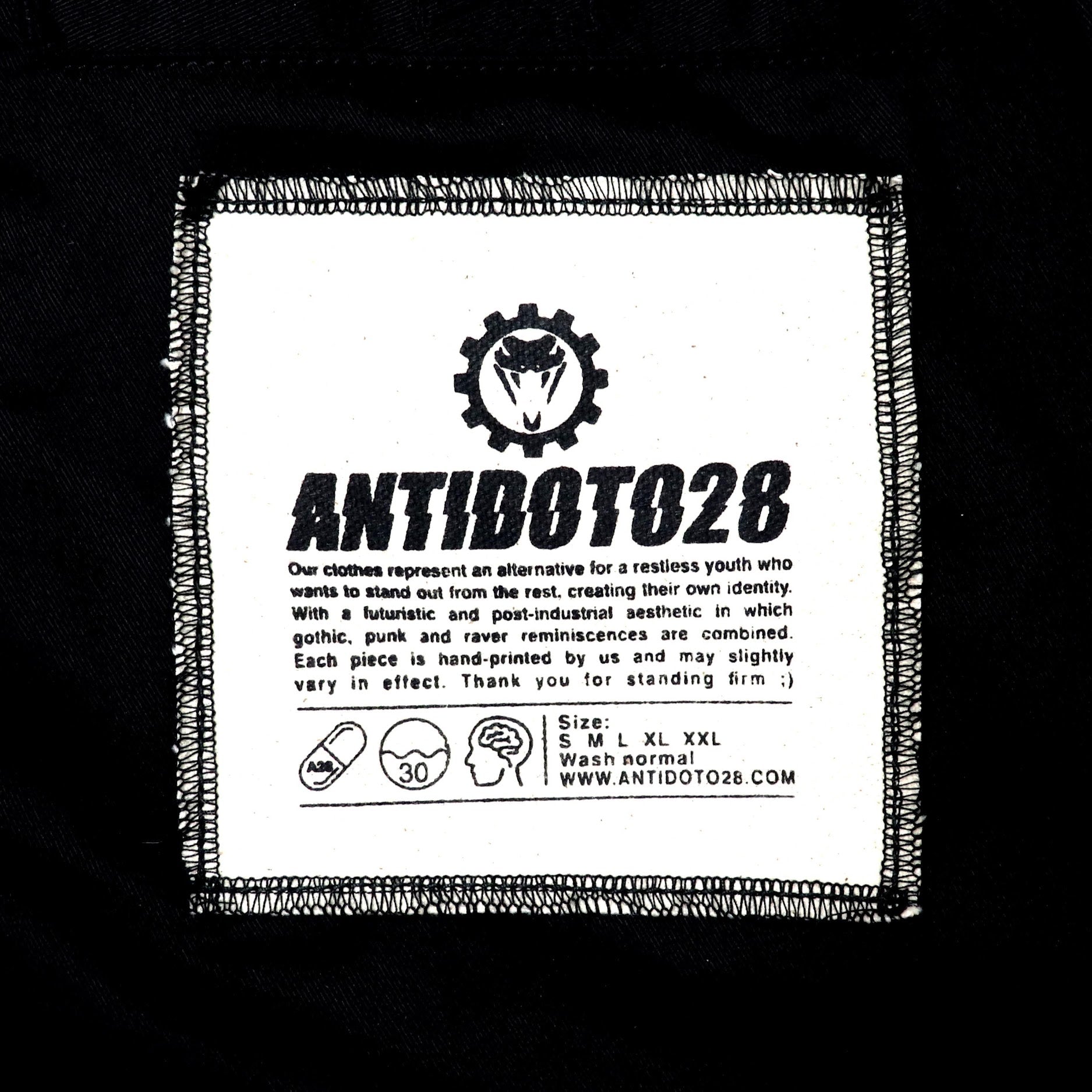 WORKING CLASS TECHNO PATCHED BLACK T-SHIRT