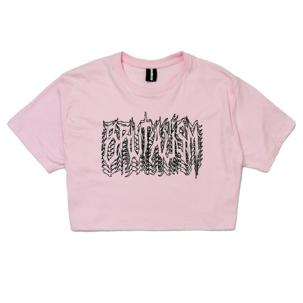 BRUTALISM PINK CROP TOP
