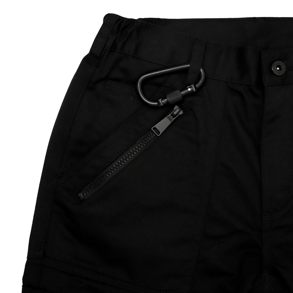 WORKING CLASS BLACK PATCHED CARGO PANTS