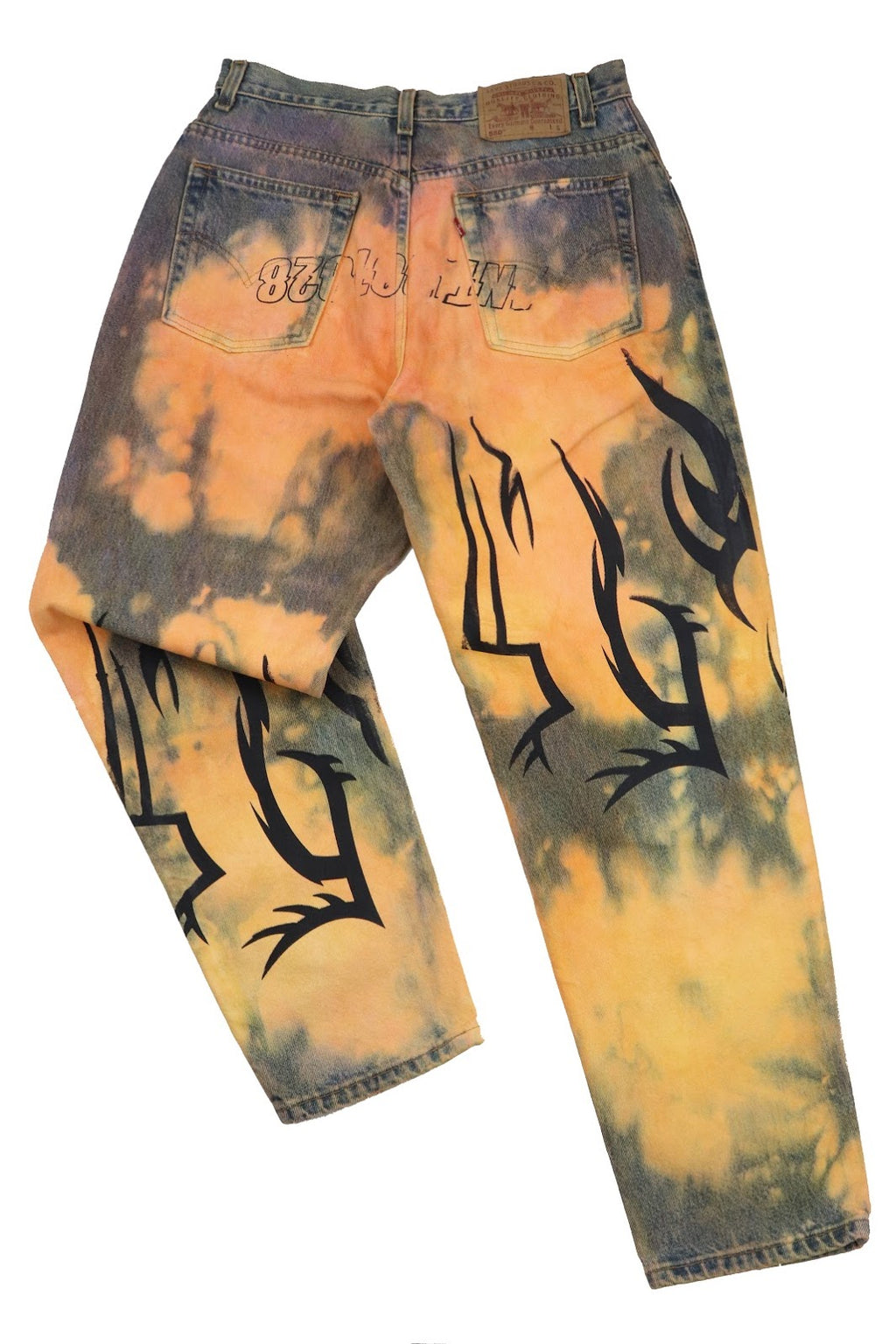 ORANGE TRIBAL LEVI´S CUSTOM JEANS