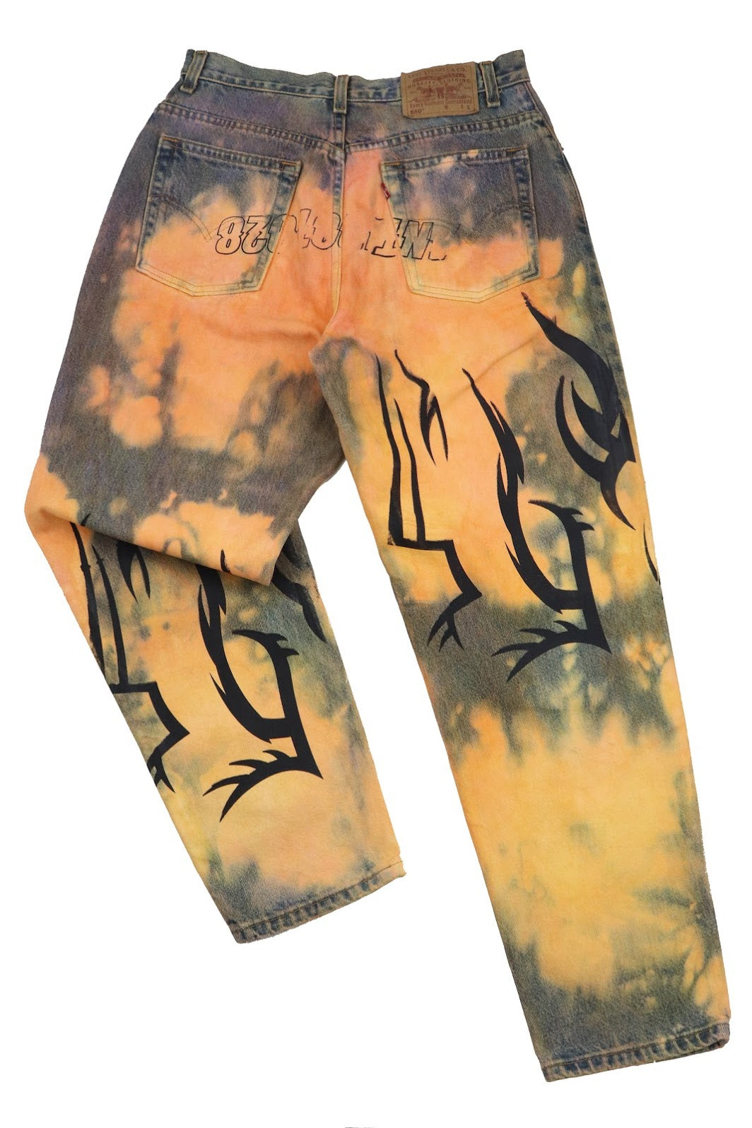 ORANGE TRIBAL LEVI´S CUSTOM JEANS