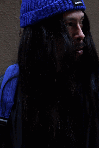 ROLL TOP BLUE BACKPACK