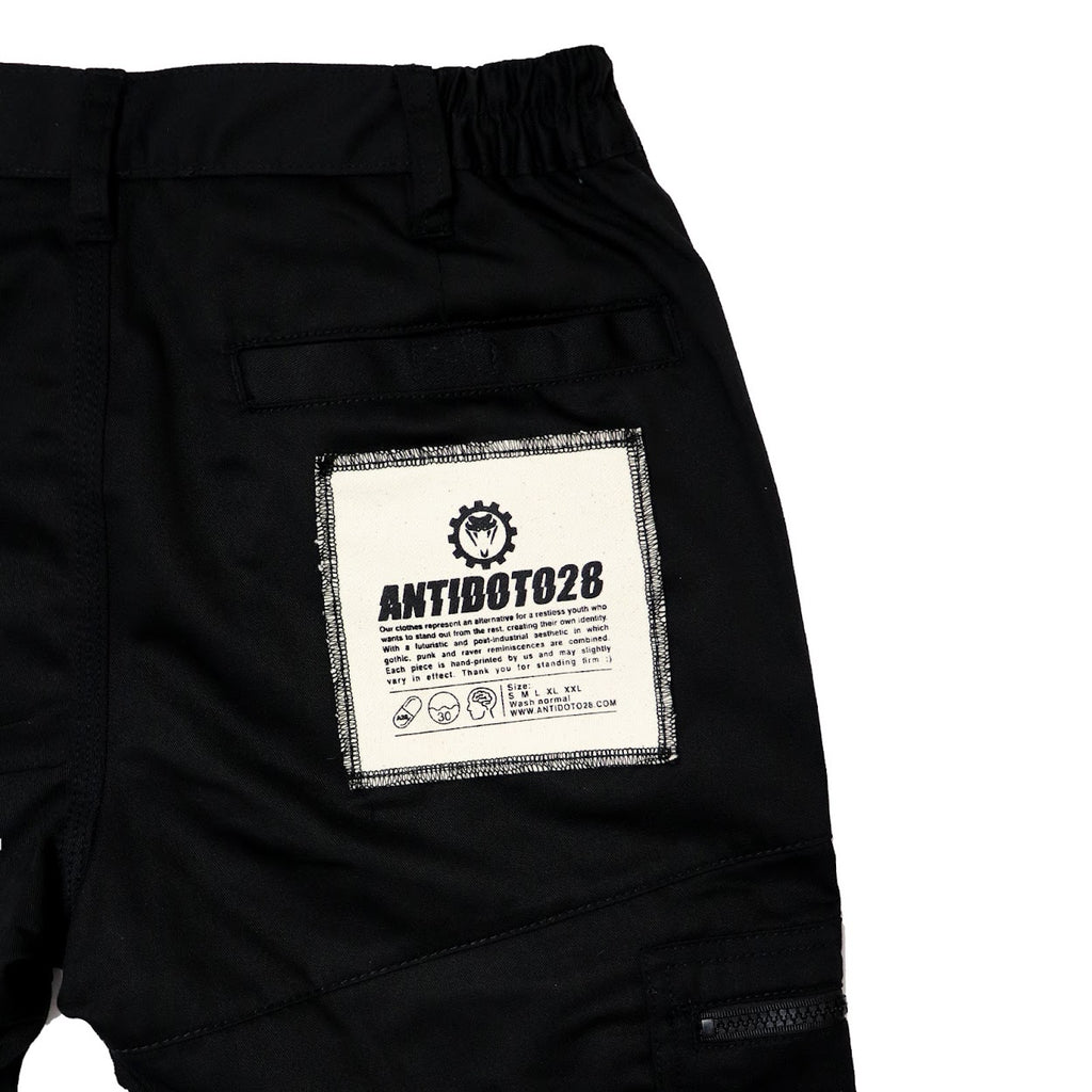 WORKING CLASS BLACK PATCHED CARGO PANTS