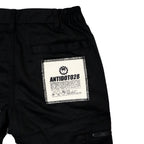WORKING CLASS BLACK PATCHED CARGO PANTS