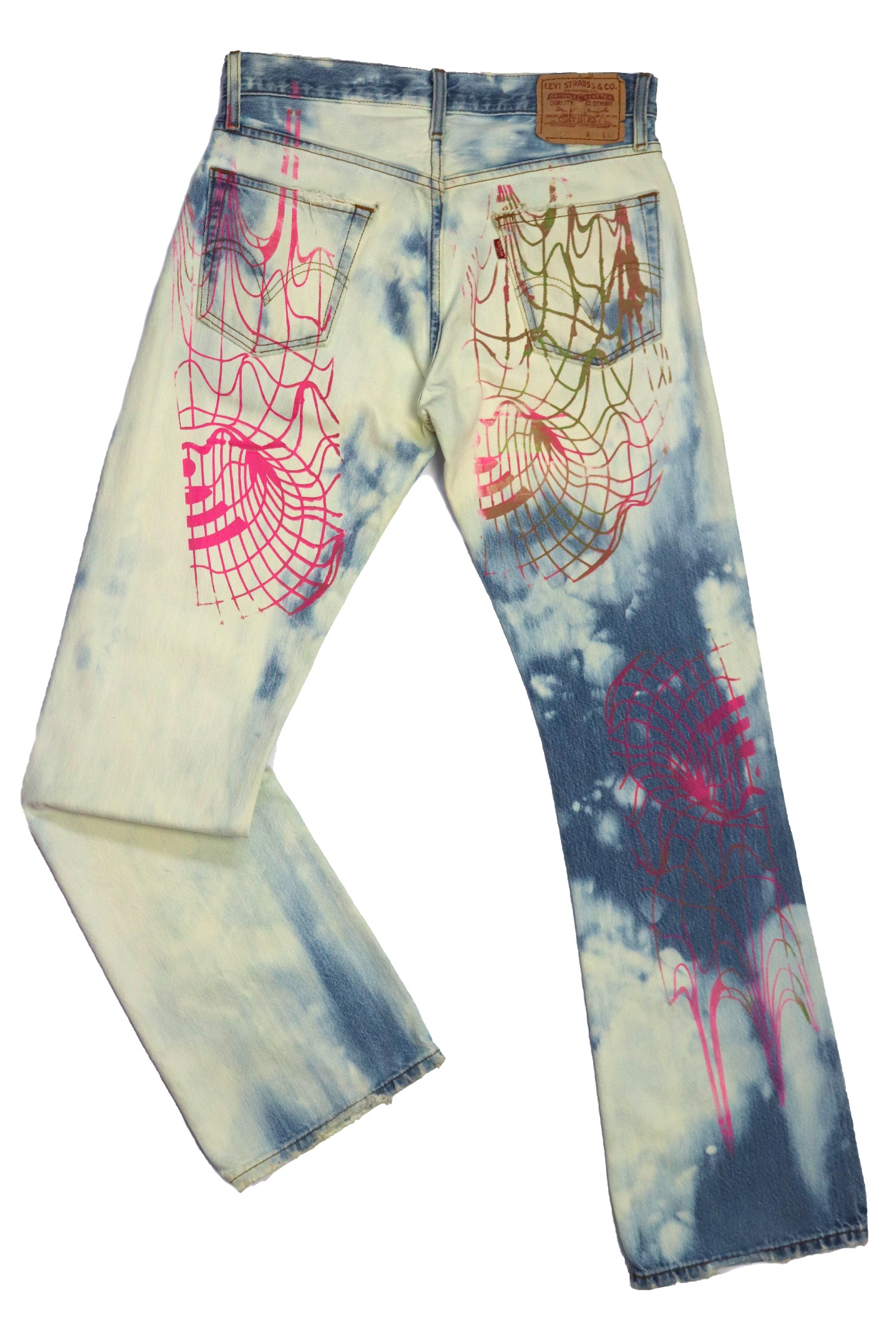 LEVI PINK TOROID CUSTOM JEANS