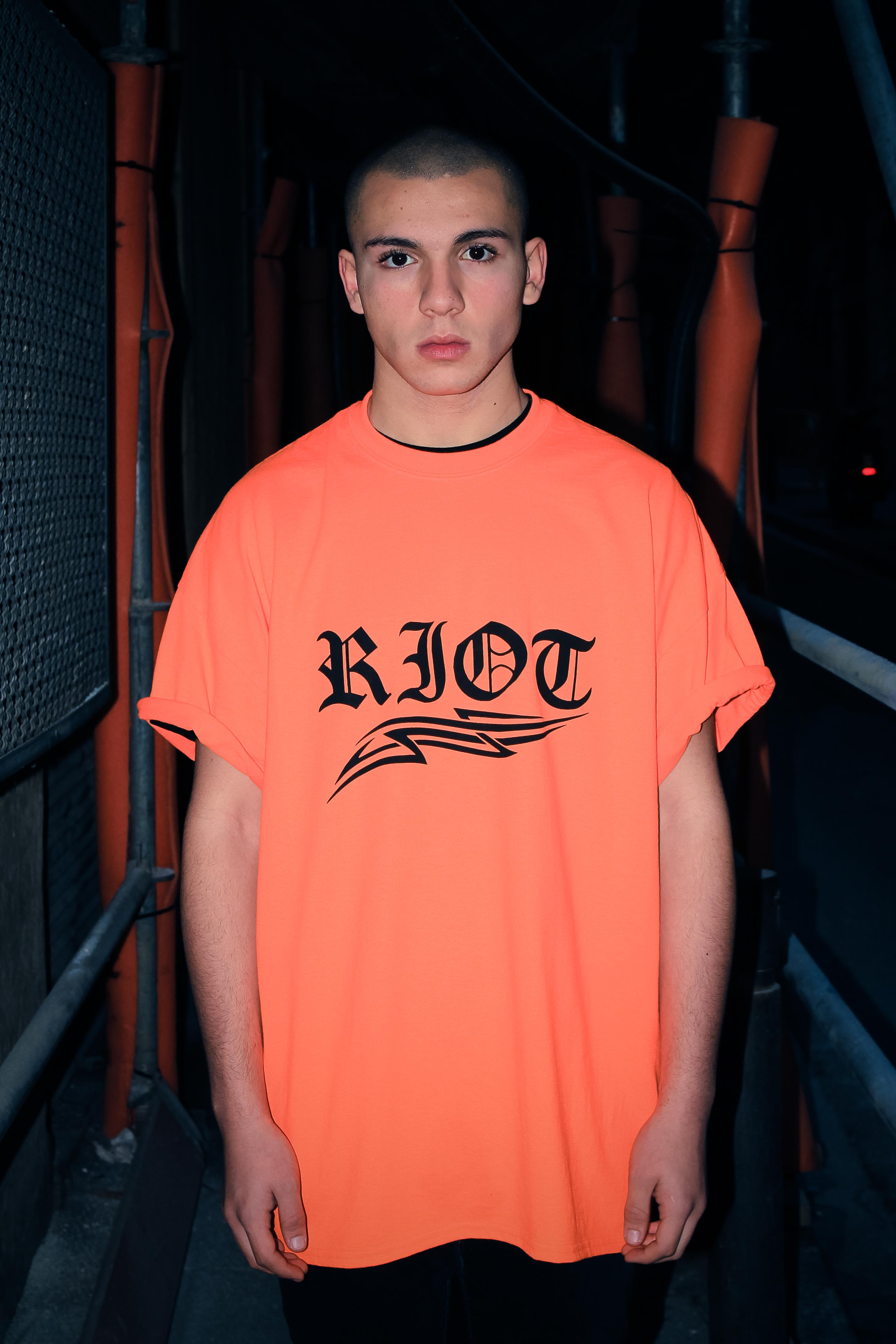 RIOT UNISEX ORANGE T-SHIRT