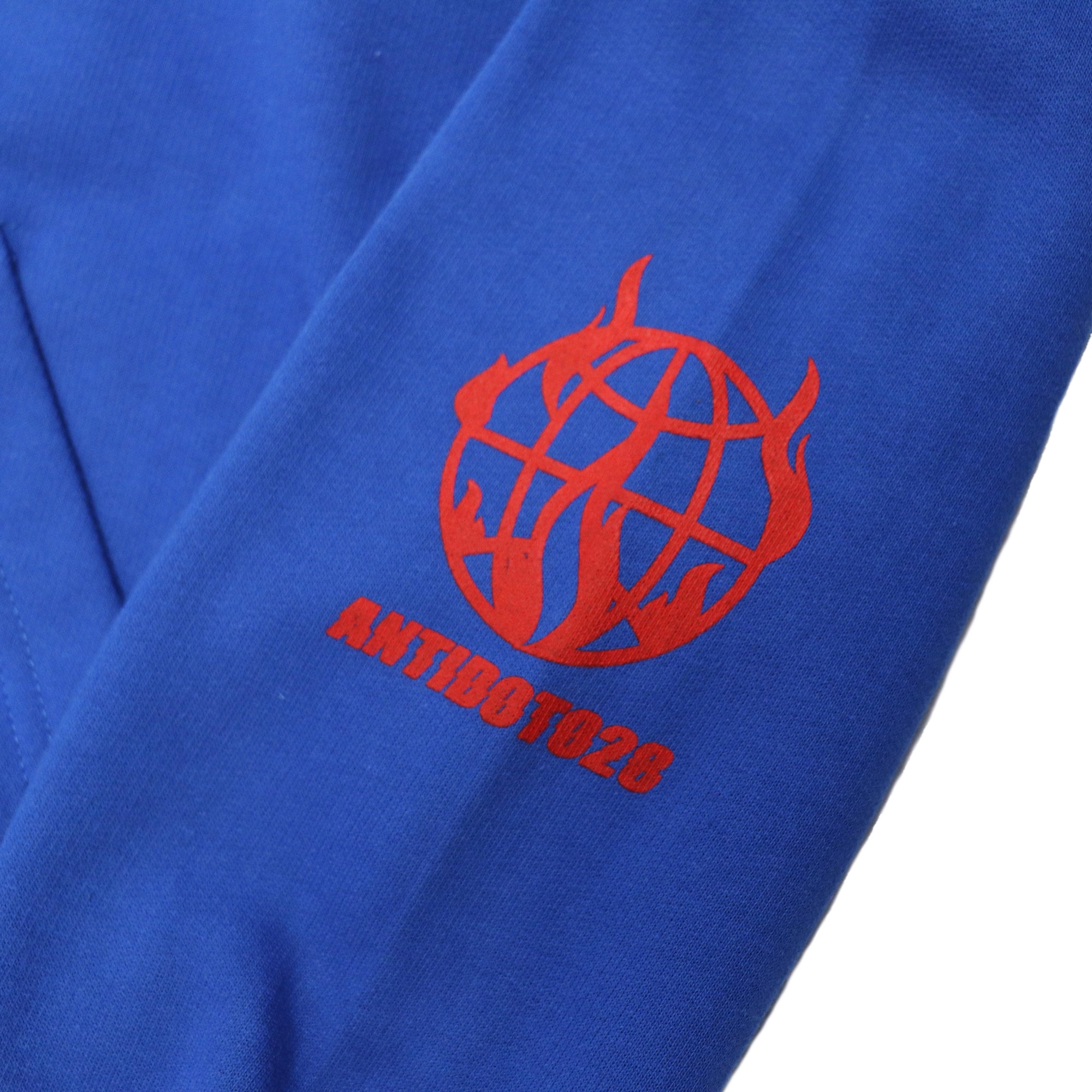 WORLD WIDE RIOT PATCH BLUE HOODIE