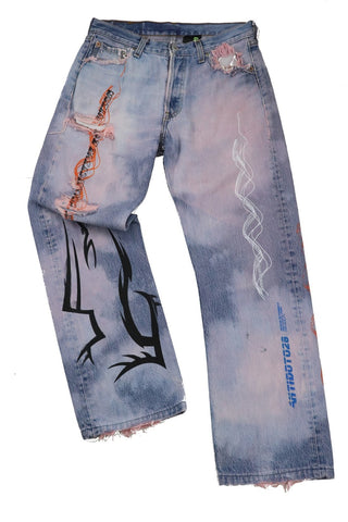 TRIBAL SUPPORT CUSTOM JEANS