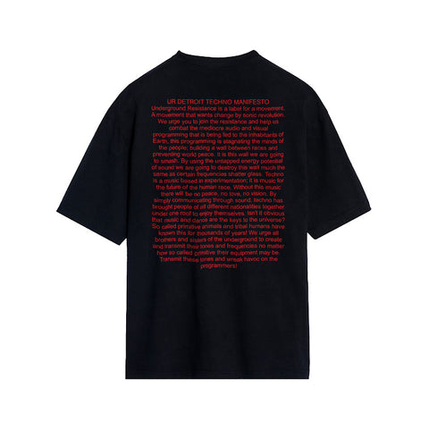 TECHNO UR MANIFESTO BLACK T-SHIRT