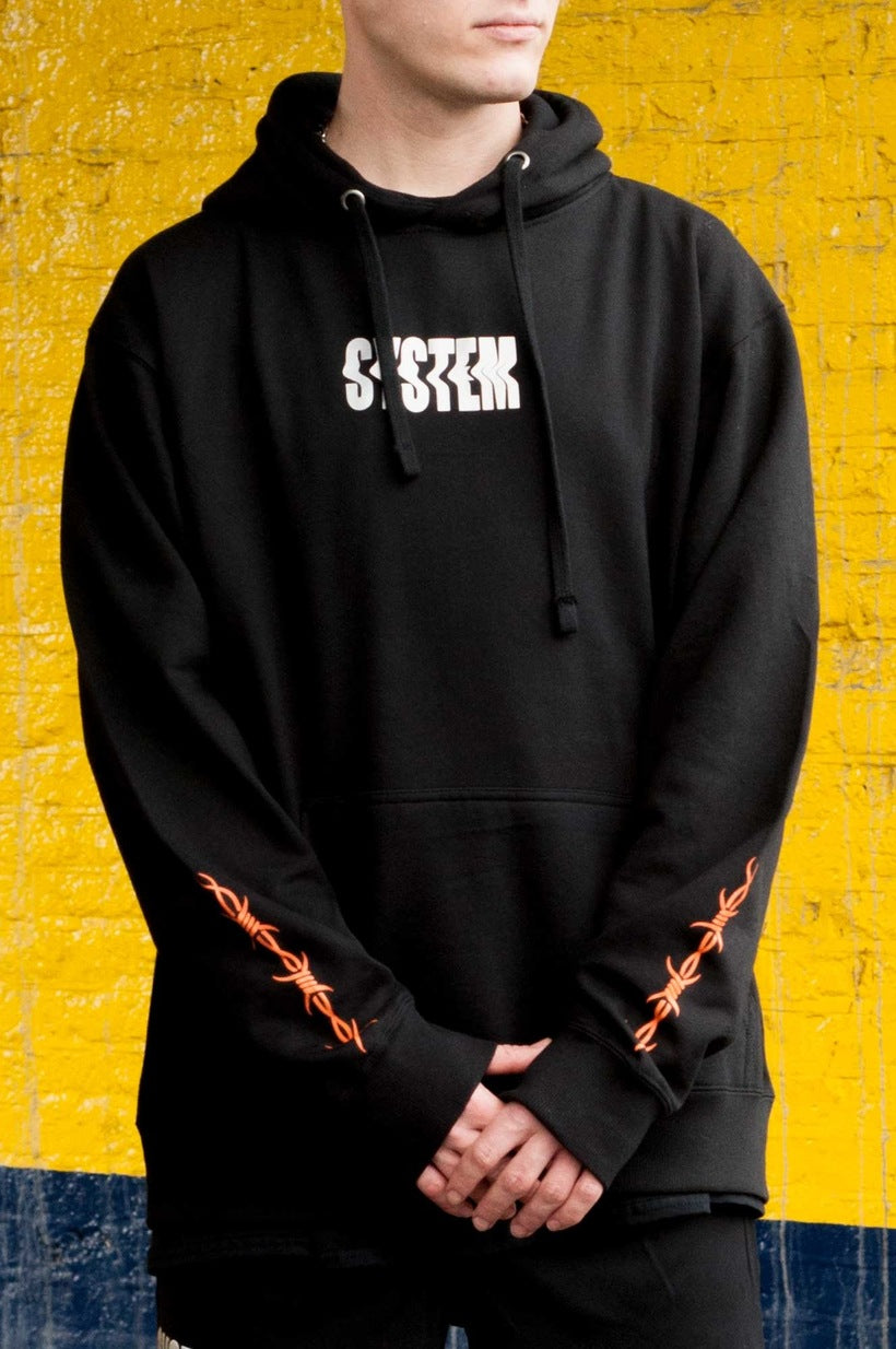 HARDCORE SYSTEM BLACK HOODIE