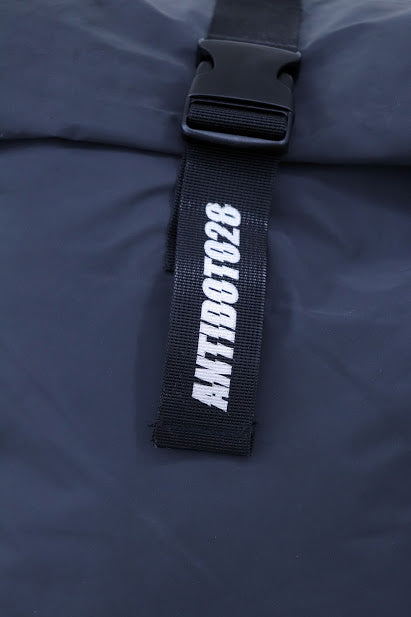 ROLL TOP BLACK REFLEXTIVE BACKPACK