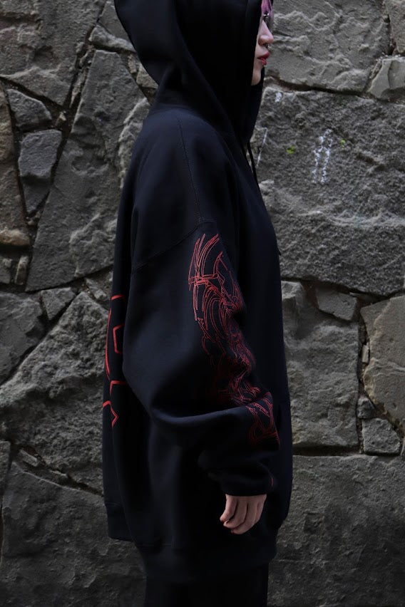 TECHNO GEAR BLACK HOODIE