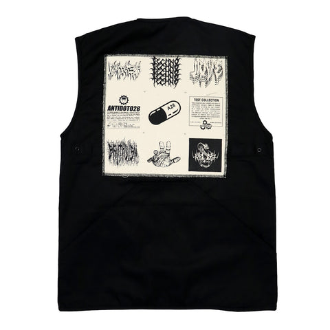 WORKING CLASS BLACK PATCHED TACTICAL VEST