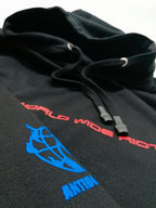 WORLD WIDE RIOT PATCH BLACK HOODIE