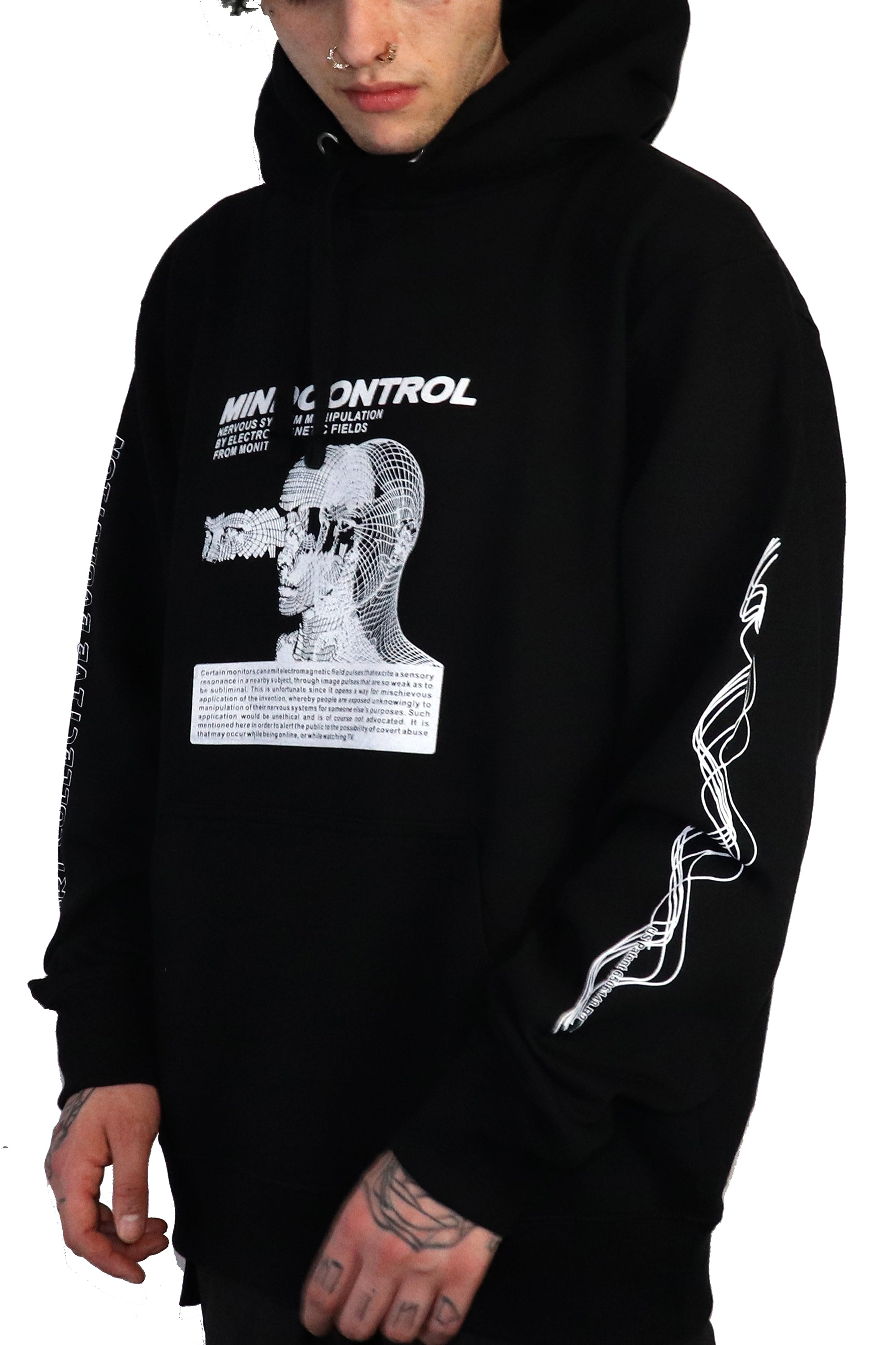 MIND CONTROL HOODIE BLACK