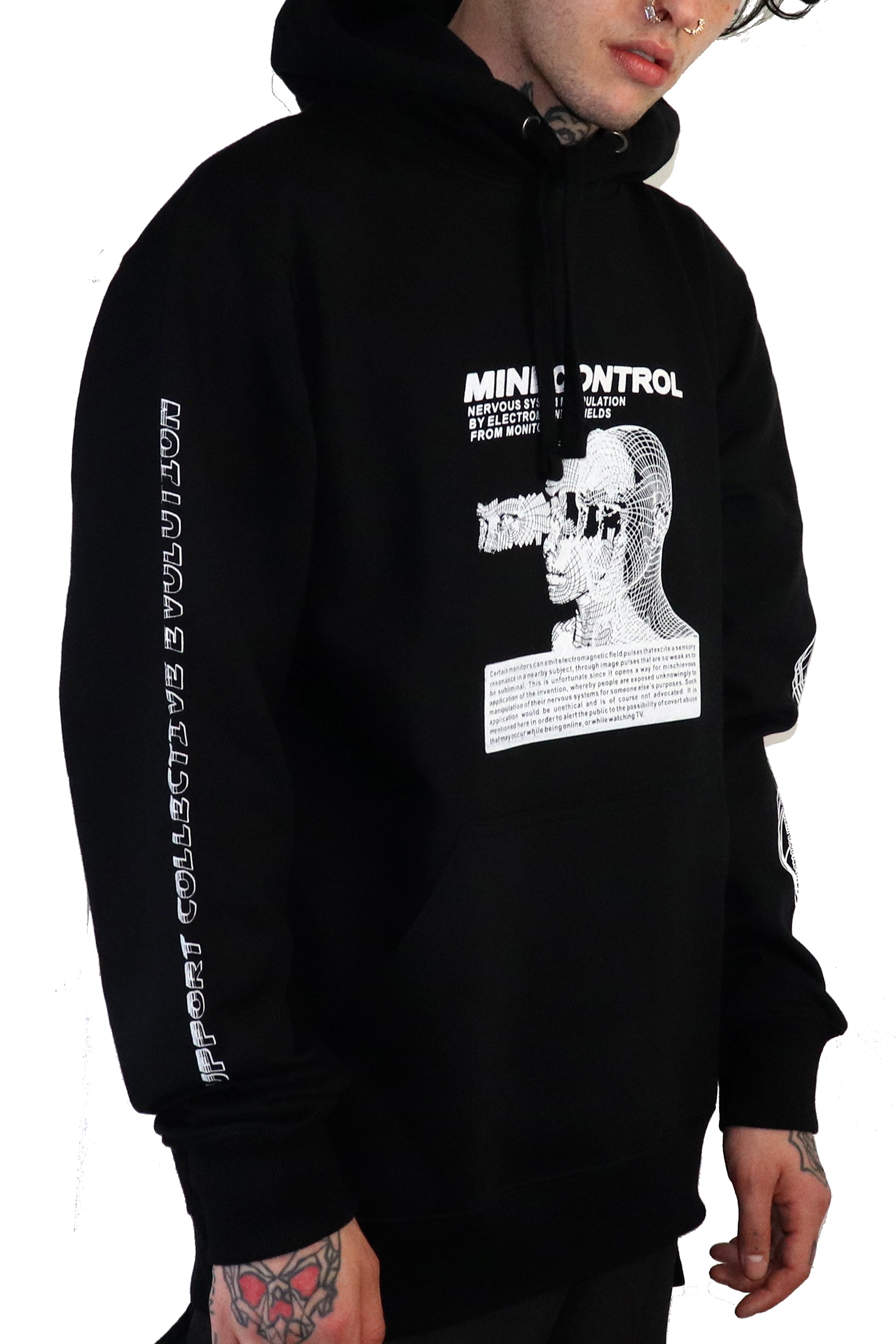MIND CONTROL HOODIE BLACK